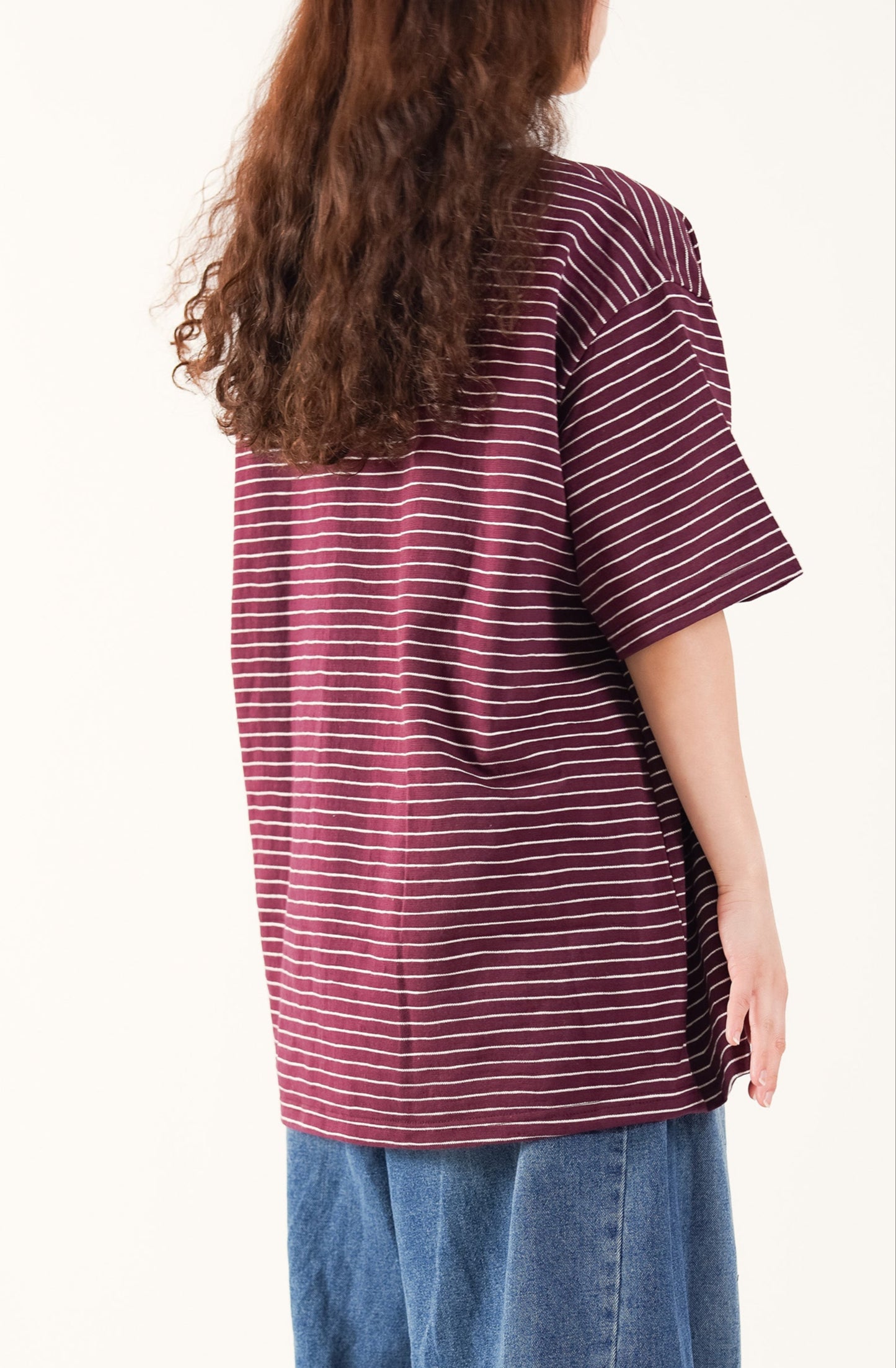 Maroon Striped Polo