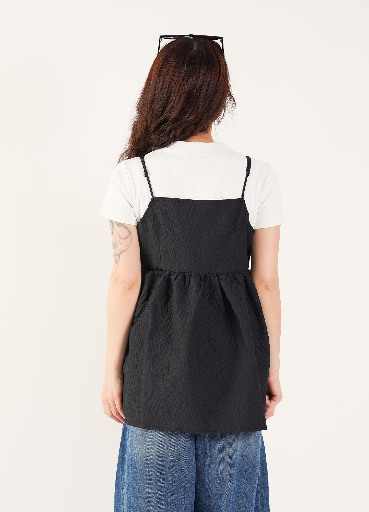 2-Way Puffy Jacquard Camisole