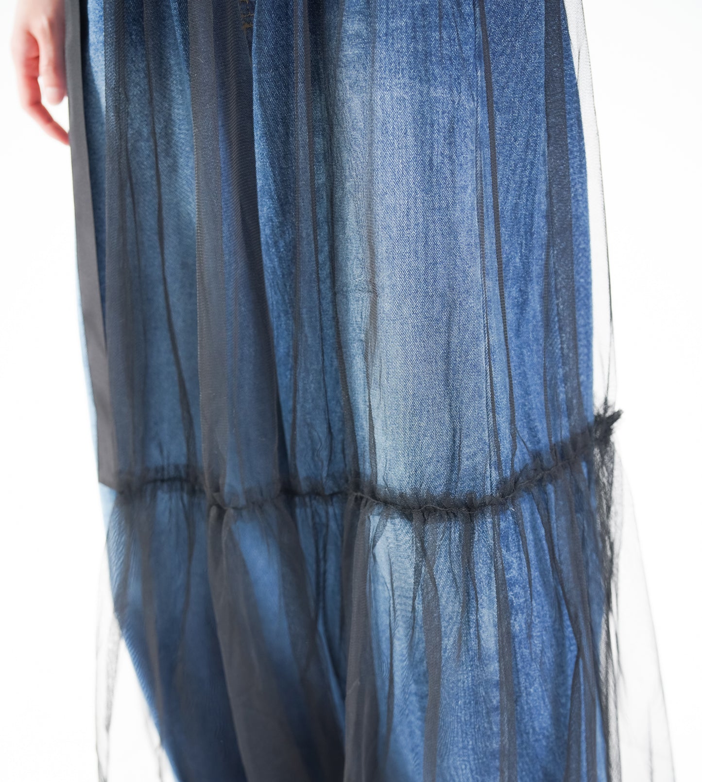 Black Sheer Tulle Wrap Skirt