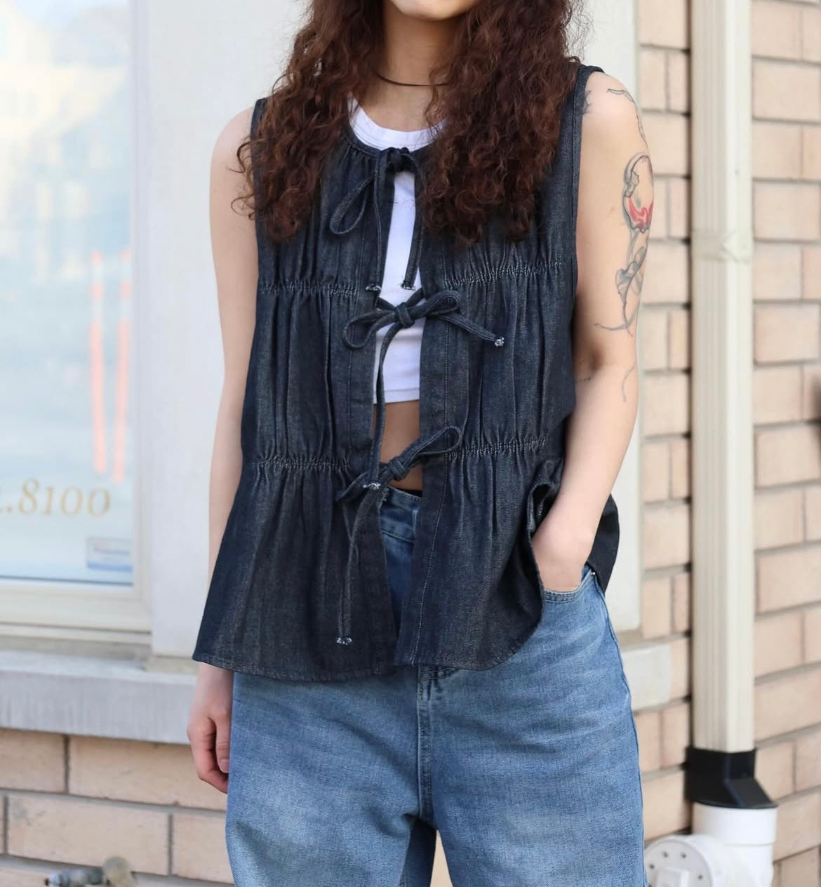 Front-Tie Layering Vest