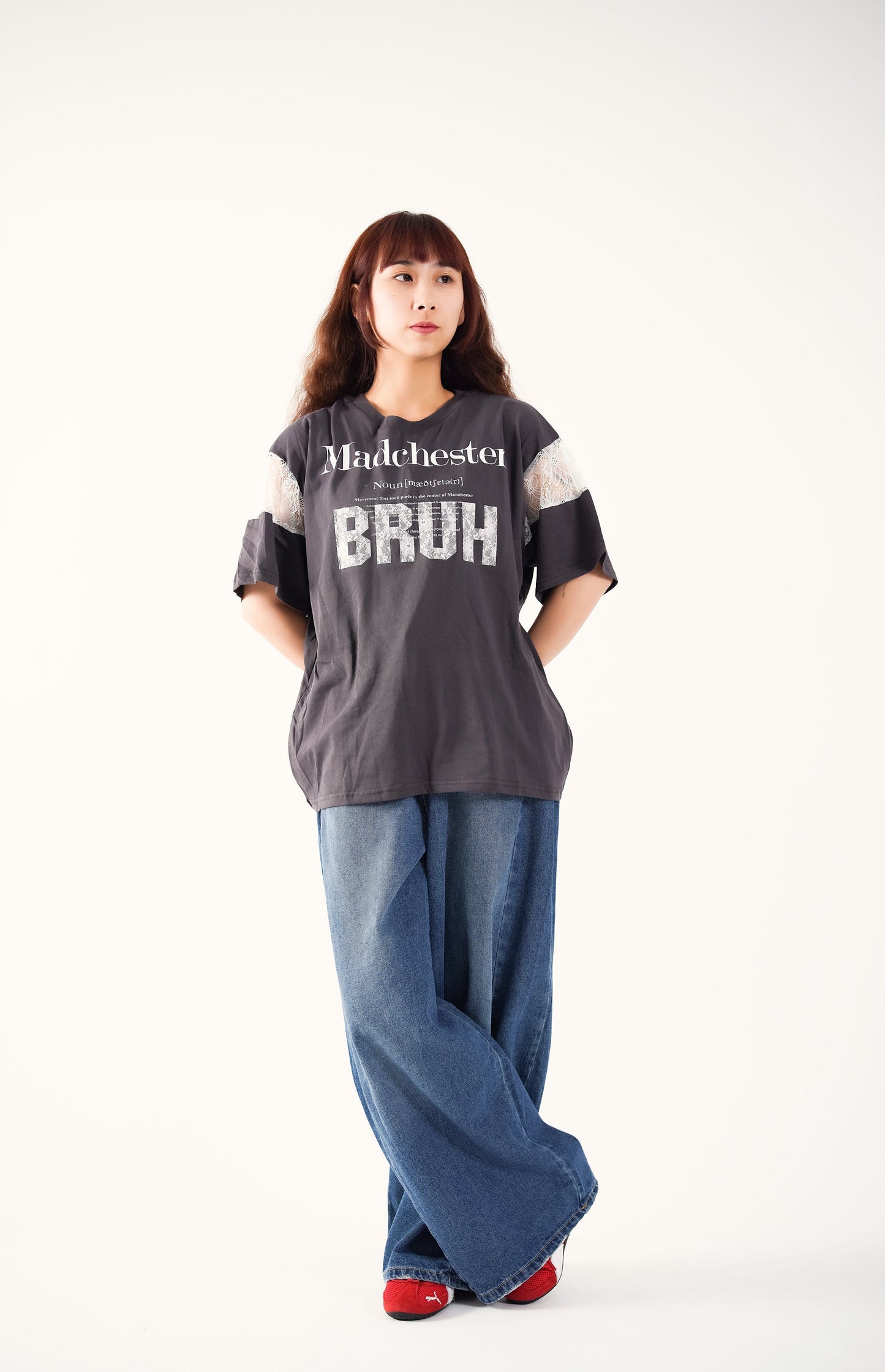 White Bru Sleeve Lace Tee