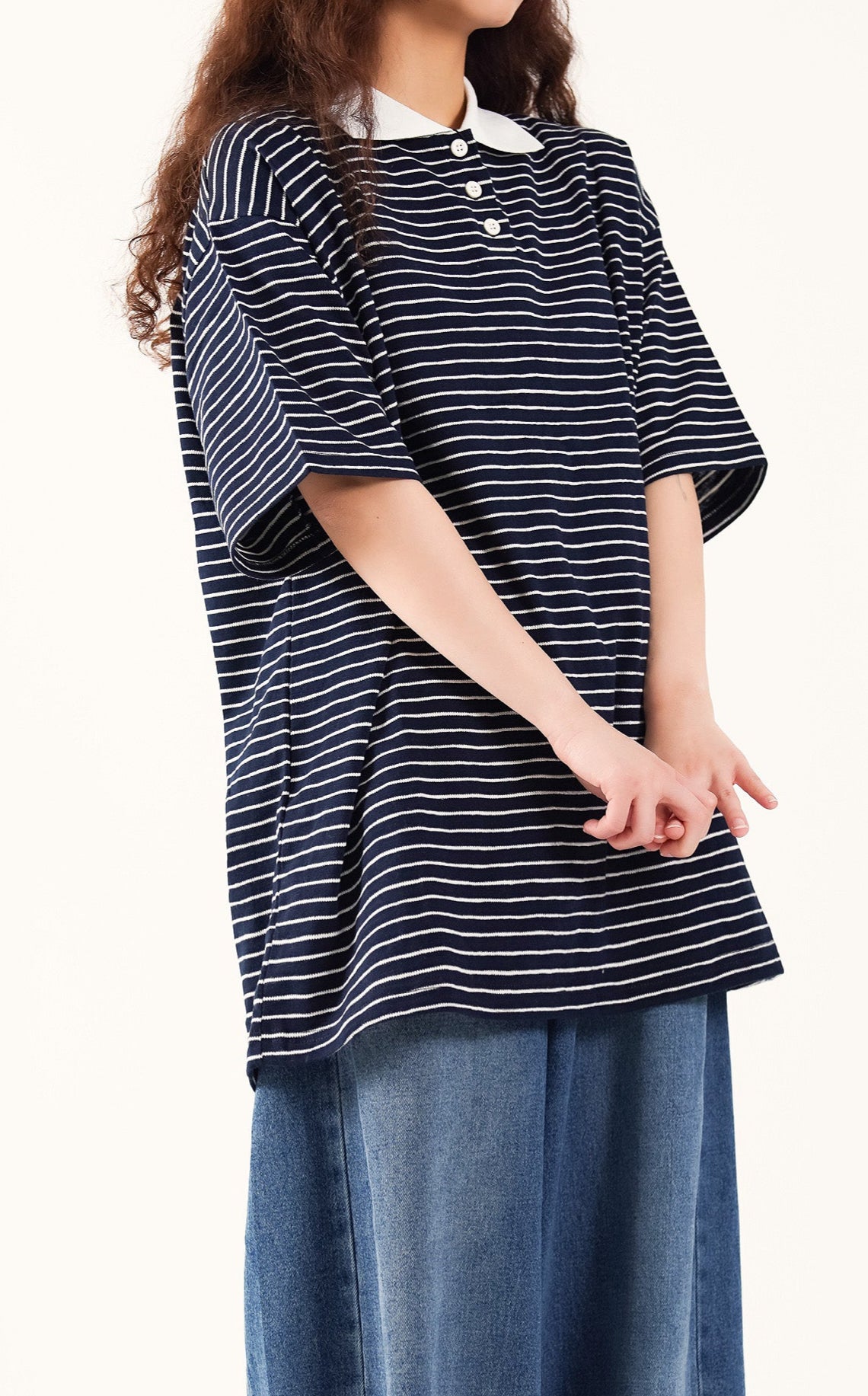 Maroon Striped Polo