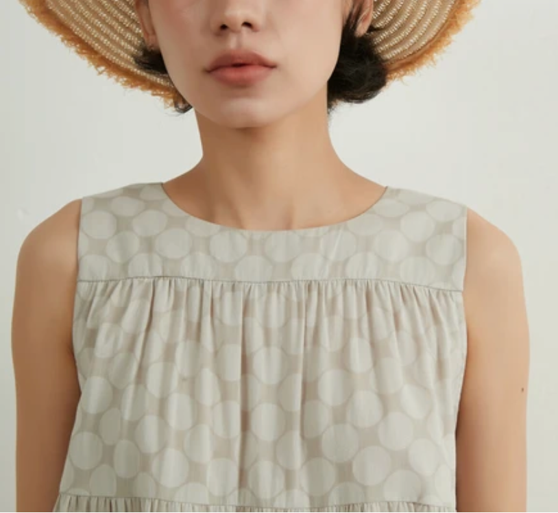 Tiered Polka Dot Cotton Tank