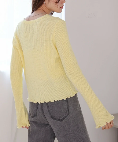 Flared Sleeve Cardigan