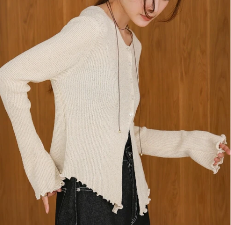 Flared Sleeve Cardigan