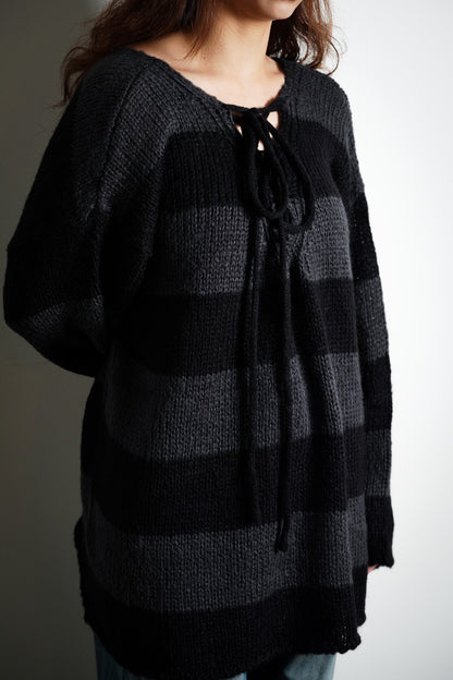 Oversize Striped Knit Sweater