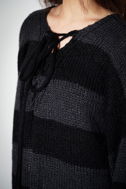 Oversize Striped Knit Sweater