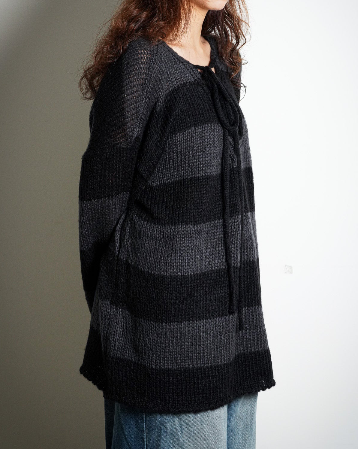 Oversize Striped Knit Sweater