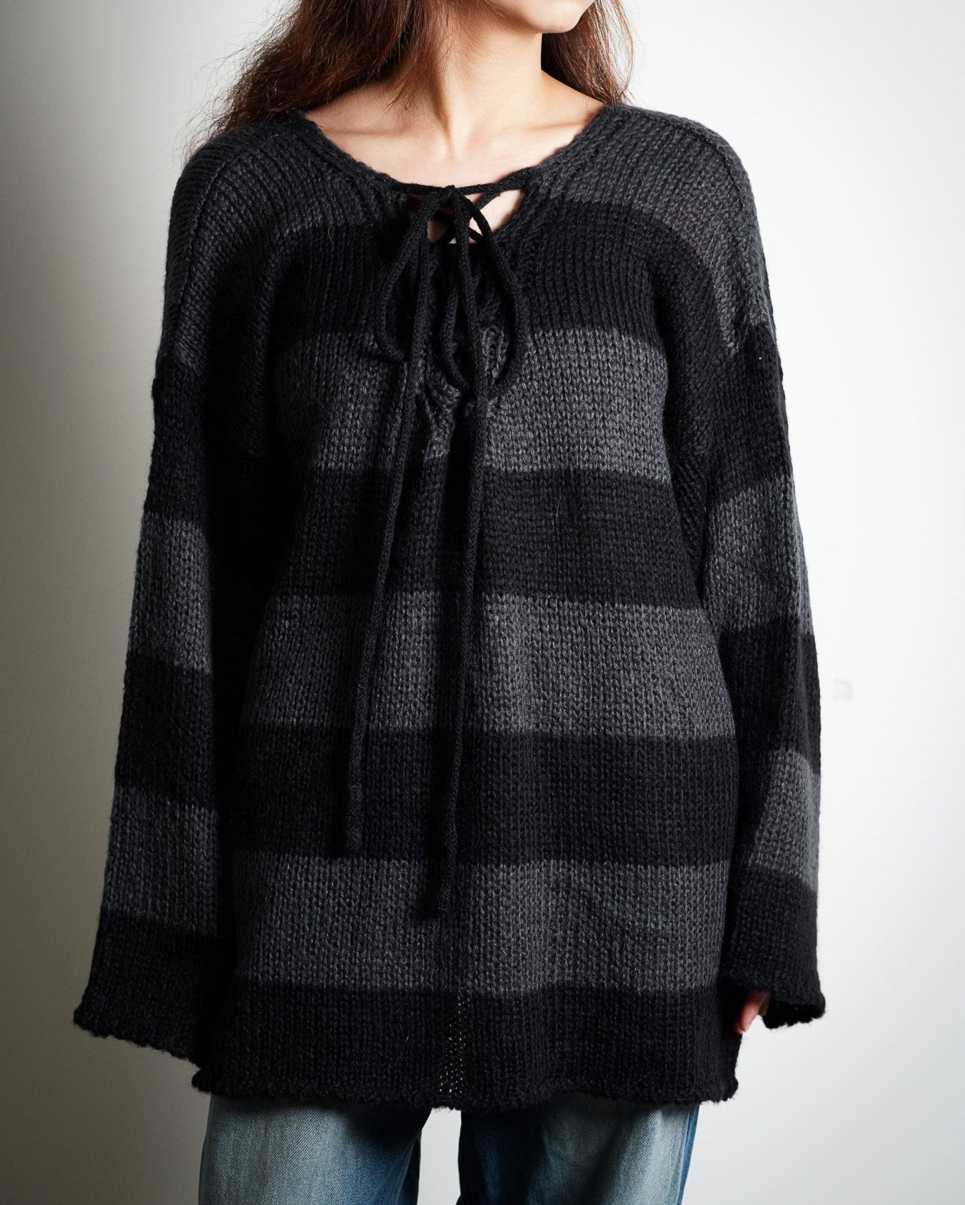 Oversize Striped Knit Sweater