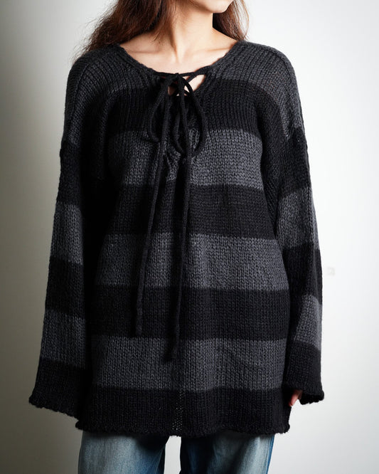 Oversize Striped Knit Sweater