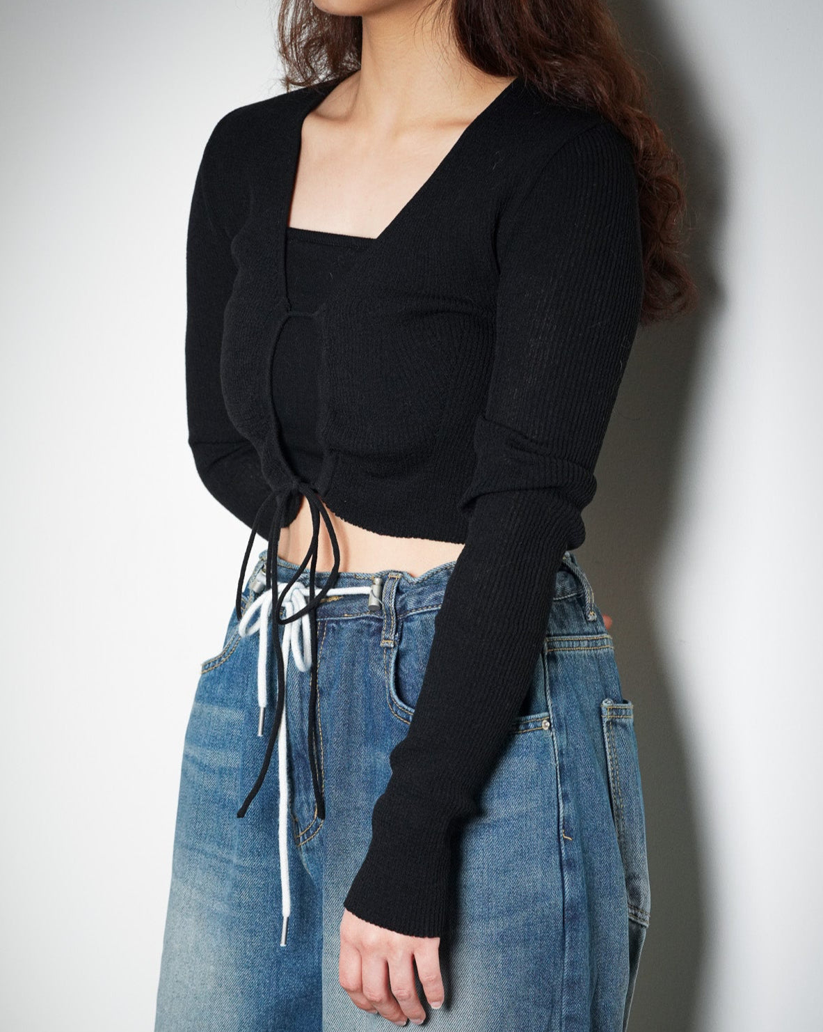 Tie-front Cropped Top