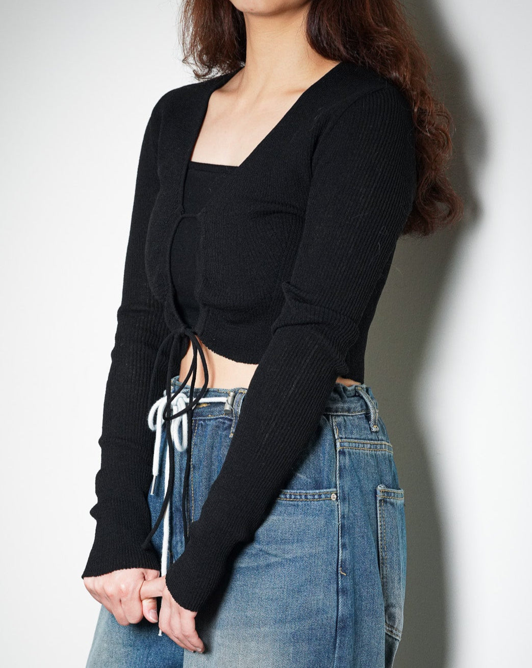 Tie-front Cropped Top