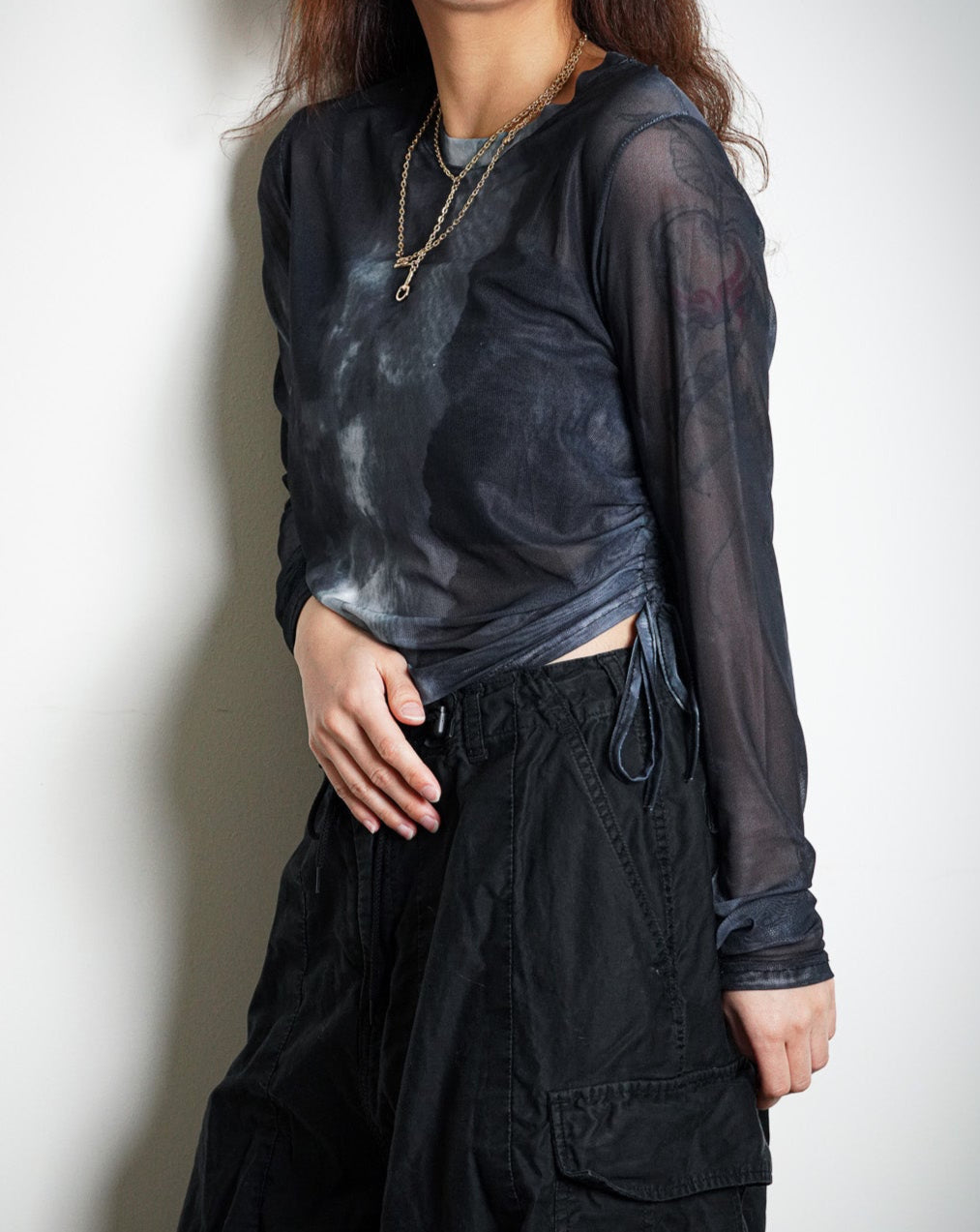 Sheer Long Sleeve Top