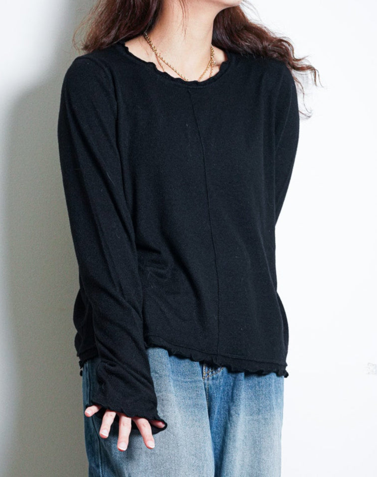 Super Soft Ruffled Edge Top