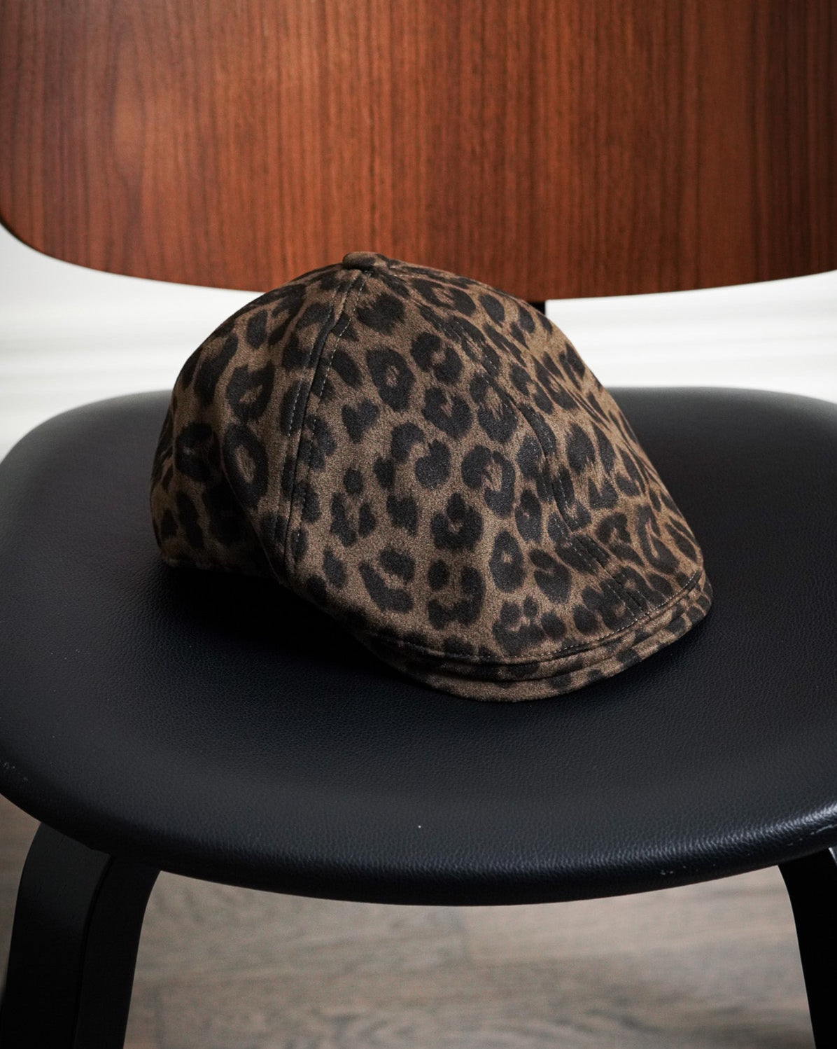 Leopard Print Flat Cap