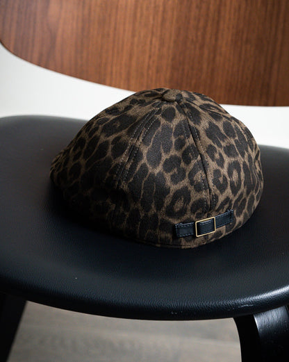 Leopard Print Flat Cap