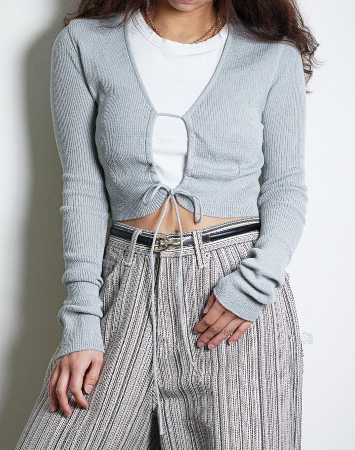 Tie-front Cropped Top