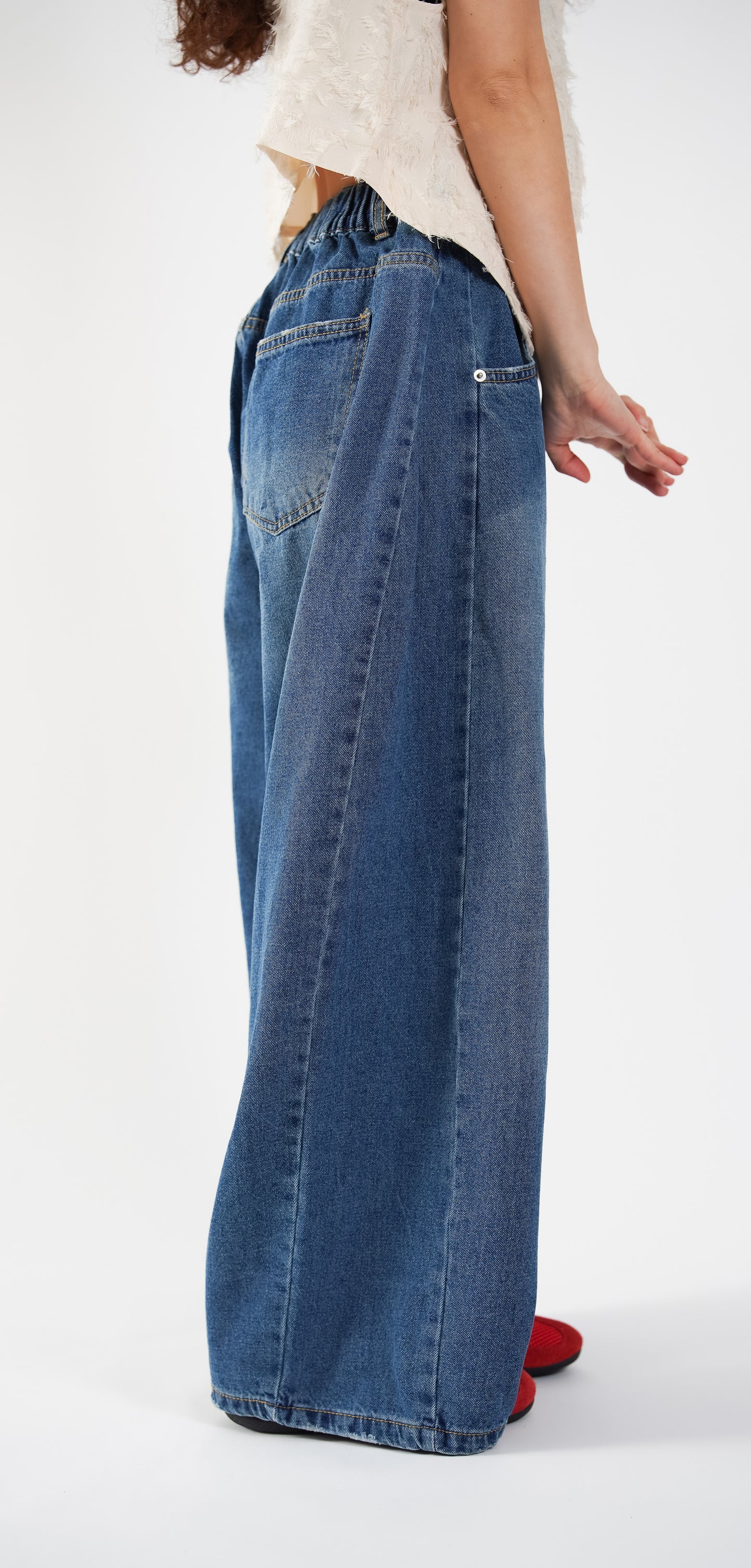 Easygoing Denim Flow Wide Jeans