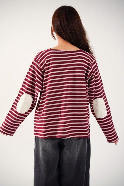 Maroon Stripe Sweater