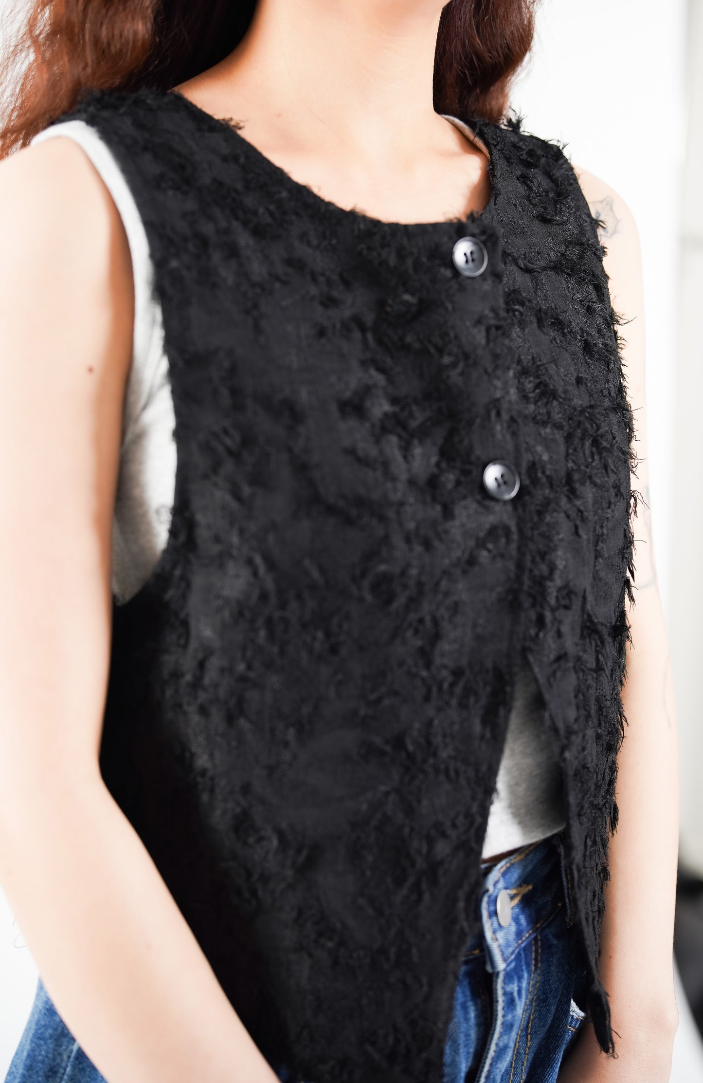 2-Way Shaggy Gilet