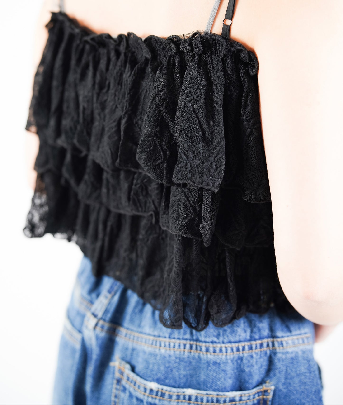 Embroidered Ruffle Camisole Top