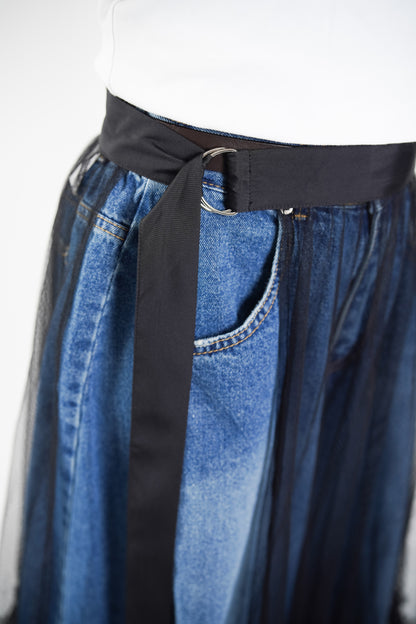 Black Sheer Tulle Wrap Skirt