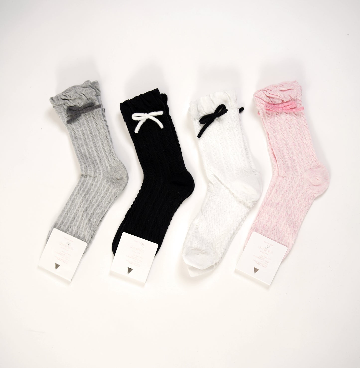 Textured Side Bow Socks