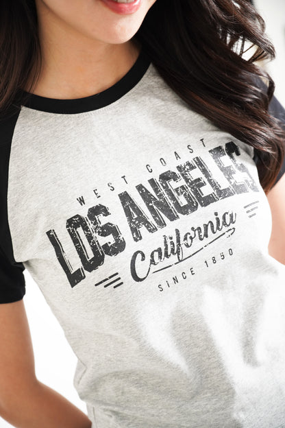 Los Angeles California Graphic Raglan Tee