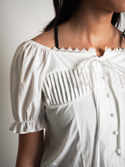 Puff Sleeve Off Shoulder Blouse