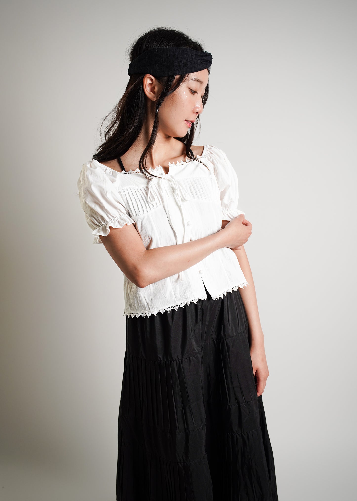 Puff Sleeve Off Shoulder Blouse