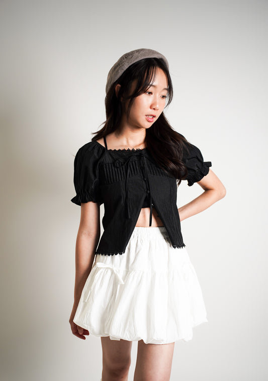 Puff Sleeve Off Shoulder Blouse