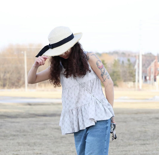 Tiered Polka Dot Cotton Tank