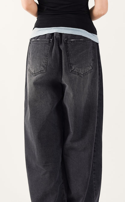 Easygoing Denim Flow Wide Jeans