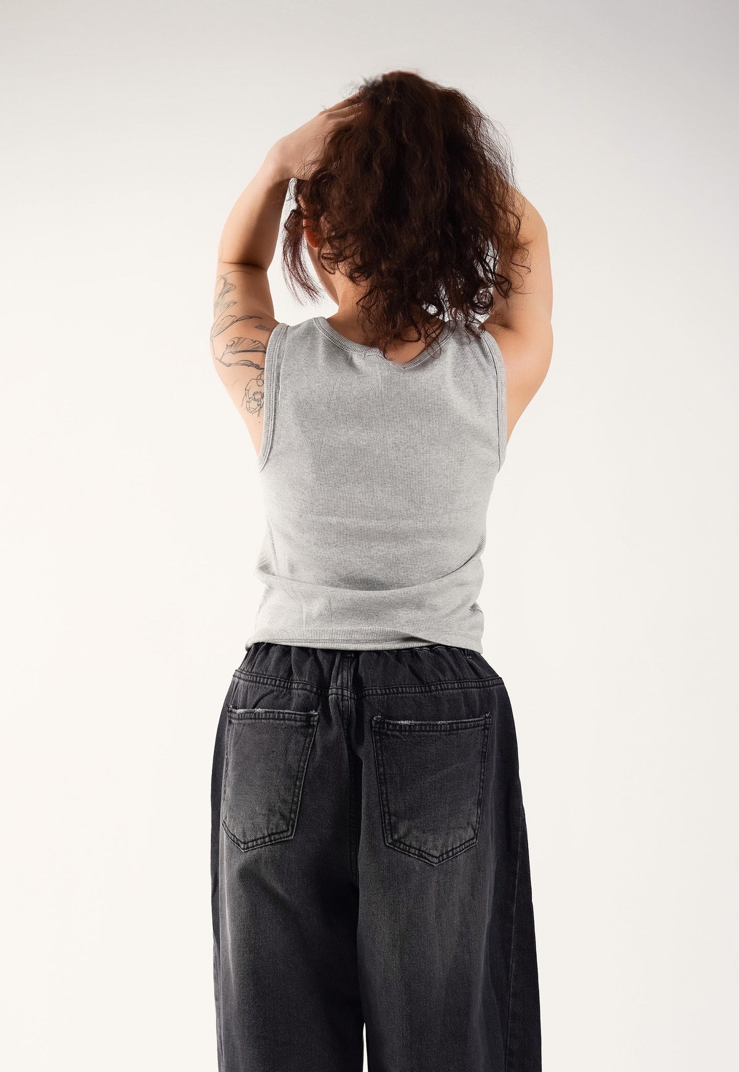 Super Soft Gray Ribbed Tank