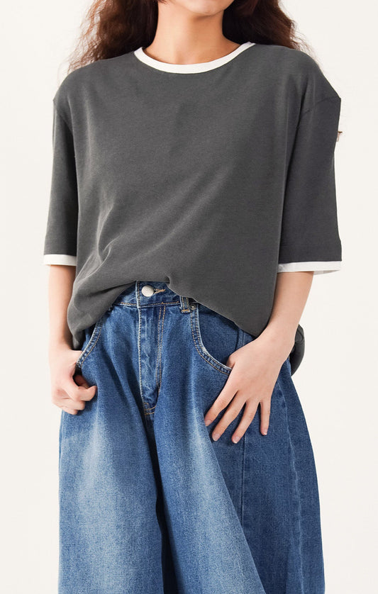 Charcoal Trim Tee