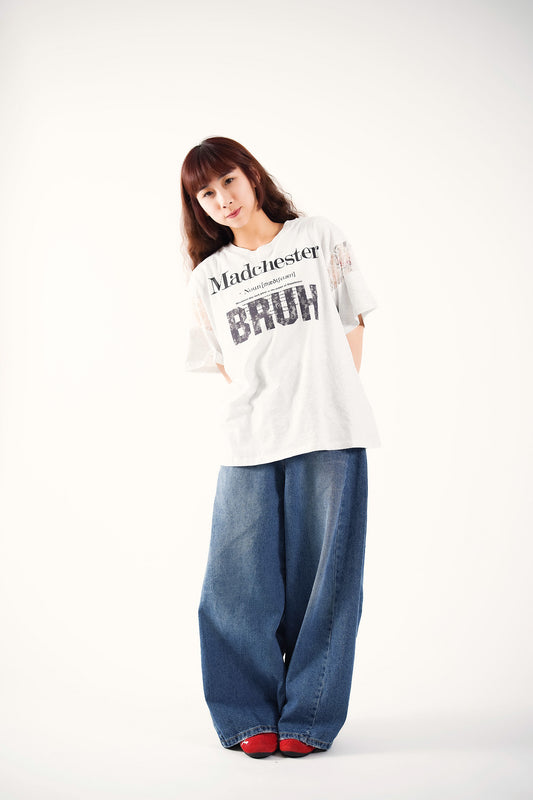 White Bru Sleeve Lace Tee