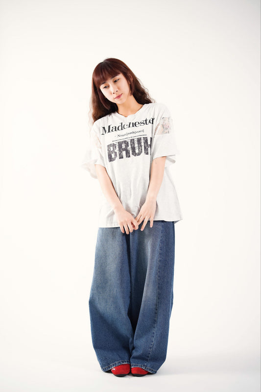 White Bru Sleeve Lace Tee