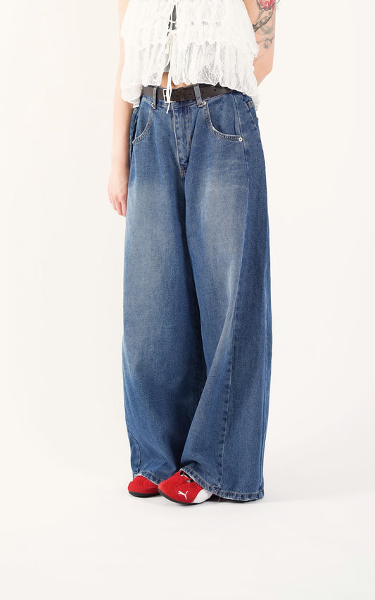 Easygoing Denim Flow Wide Jeans