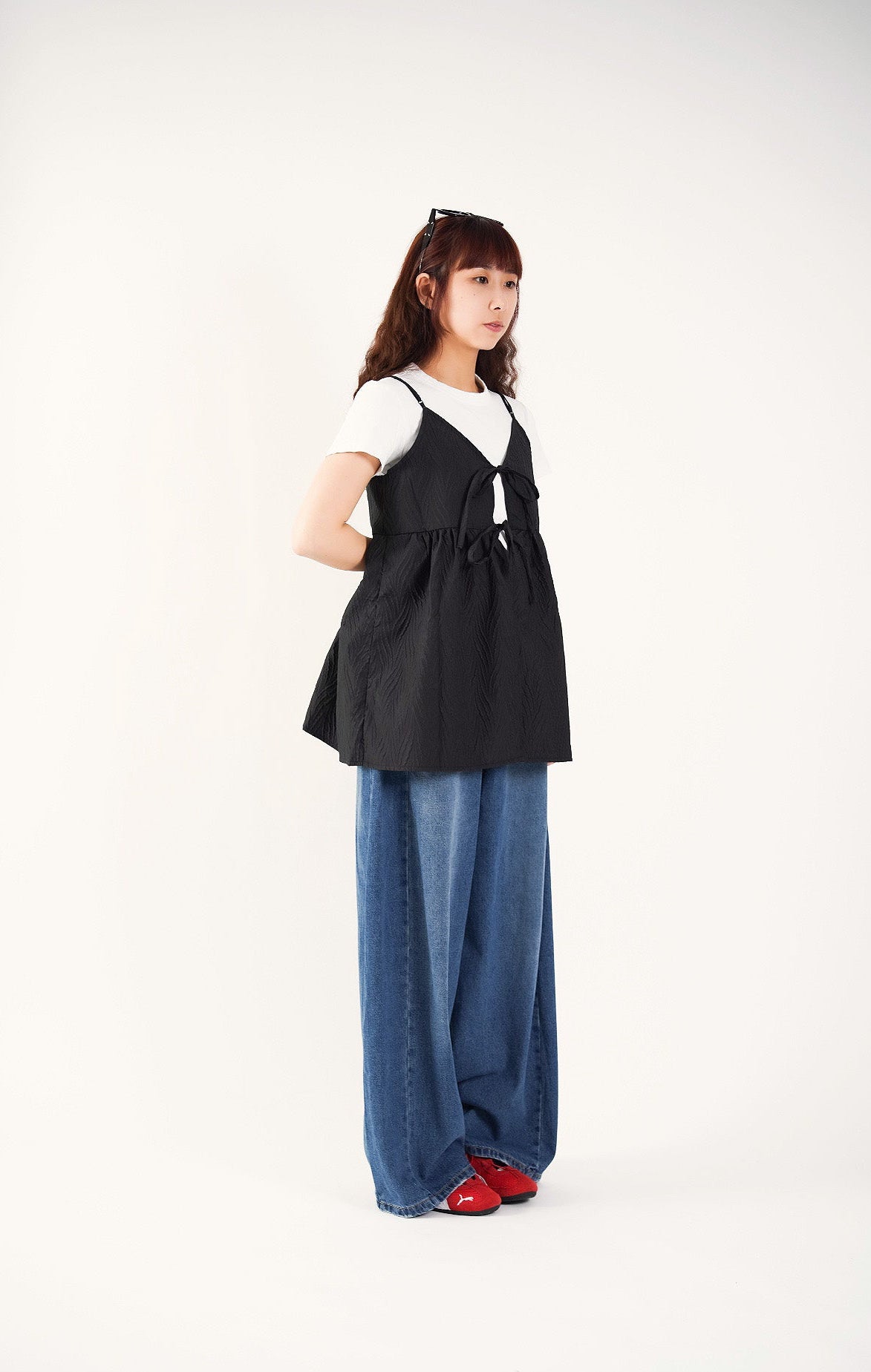 2-Way Puffy Jacquard Camisole