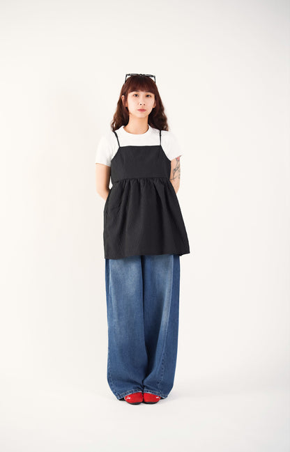 2-Way Puffy Jacquard Camisole