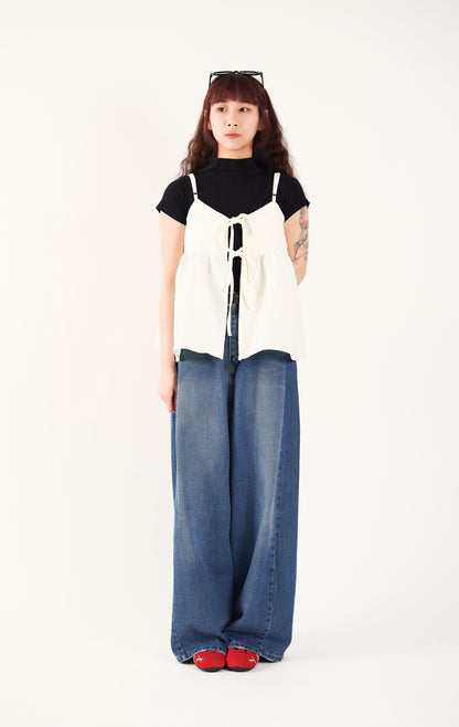 Easygoing Denim Flow Wide Jeans