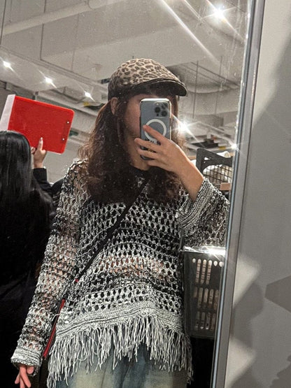 Leopard Print Flat Cap