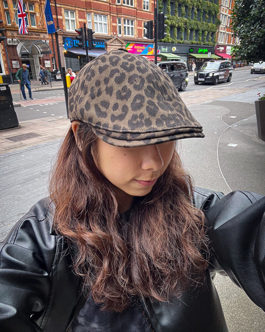 Leopard Print Flat Cap