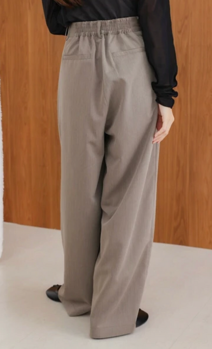 Front Pleated Wide Pants